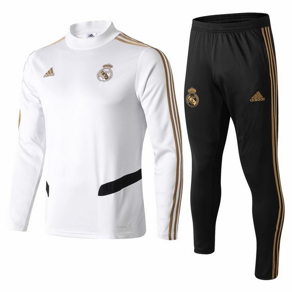 Chandal Del Niños Real Madrid 2019-2020 Blanco Negro Amarillo